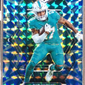 2023 Mosaic Jaylen Waddle Reactive Blue Mosaic #145 Dolphins