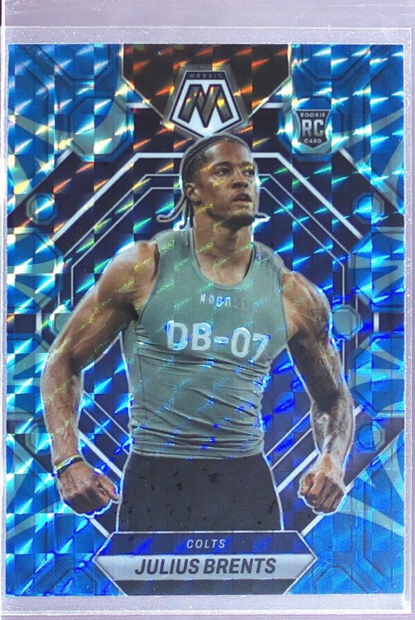 2023 Mosaic Julius Brents Reactive Blue Mosaic #340 Colts