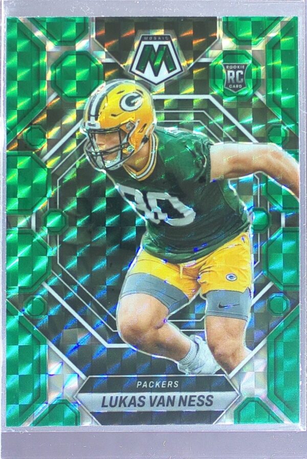 2023 Mosaic Lukas Van Ness Green Mosaic RC #342 Packers
