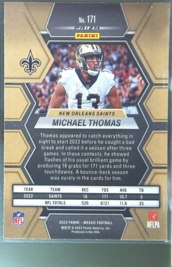2023 Mosaic Michael Thomas Mosaic #171 Saints - Image 3
