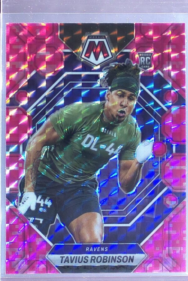 2023 Mosaic Tavius Robinson Camo Pink Mosaic #365 Ravens