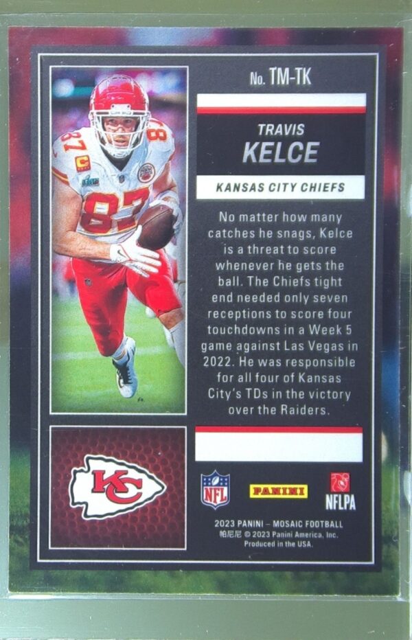 2023 Mosaic Travis Kelce #TM-TK Chiefs Touchdown Masters - Image 3