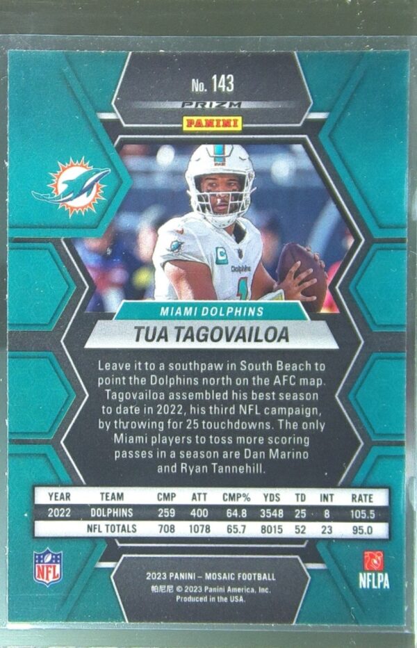 2023 Mosaic Tua Tagovailoa Mosaic #143 Dolphins - Image 3