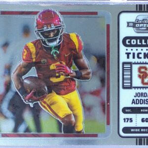 2023 Panini Chronicles Draft Picks Jordan Addison #7 Contenders Optic Silver