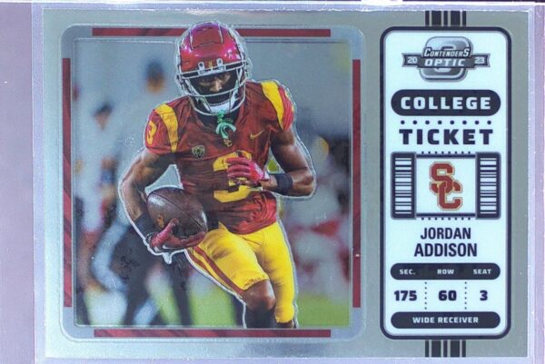 2023 Panini Chronicles Draft Picks Jordan Addison #7 Contenders Optic Silver