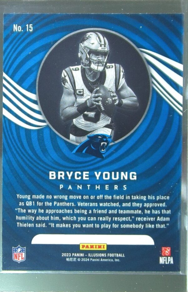 2023 Panini Illusions Bryce Young RC #15 Panthers - Image 3