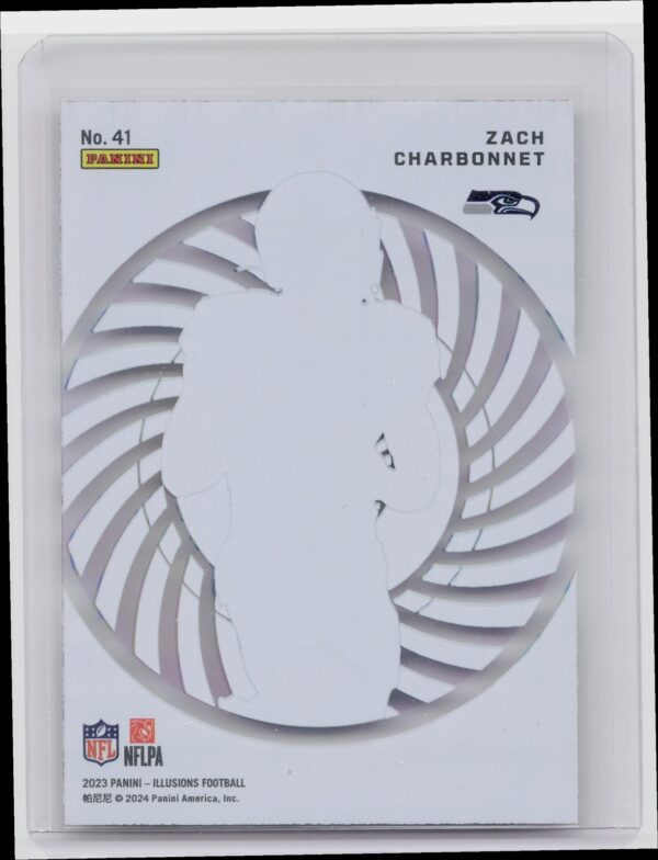 2023 Panini Illusions Zach Charbonnet RC #41 Seahawks Mystique Mosaic - Image 3