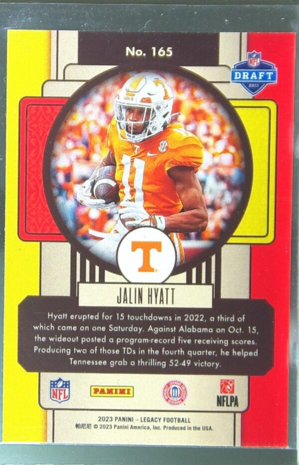 2023 Panini Legacy Jalin Hyatt RC #165 Volunteers - Image 3