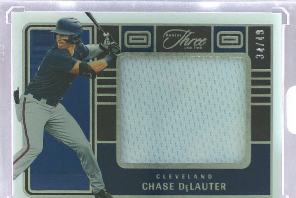 2023 Panini Three and Two Chase DeLauter JSY /49 #JS-CDL Guardians Jumbo Swatch