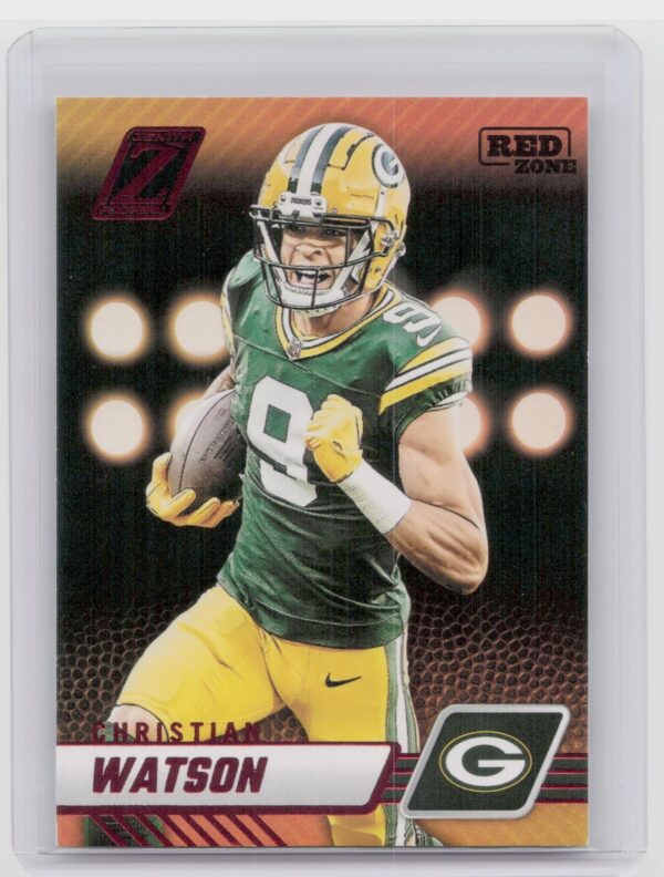 2023 Panini Zenith Christian Watson Red Zone. #36 Packers