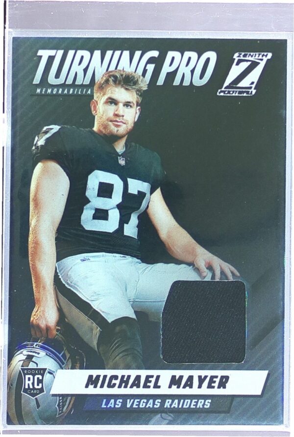 2023 Panini Zenith Michael Mayer JSY RC #TPM-MMR Raiders Turning Pro Memorabilia