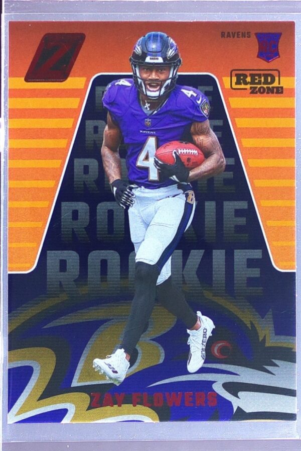 2023 Panini Zenith Zay Flowers Red Zone RC #200 Ravens
