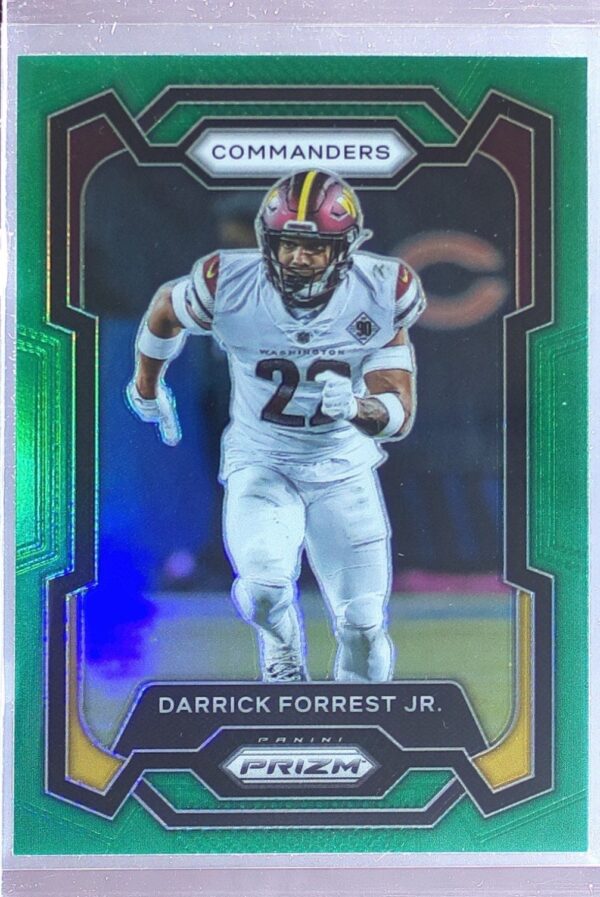 2023 Prizm Darrick Forrest Jr. Green RC #296 Commanders