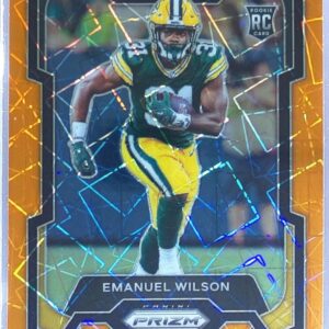 2023 Prizm Emanuel Wilson Orange Lazer RC #335 Packers