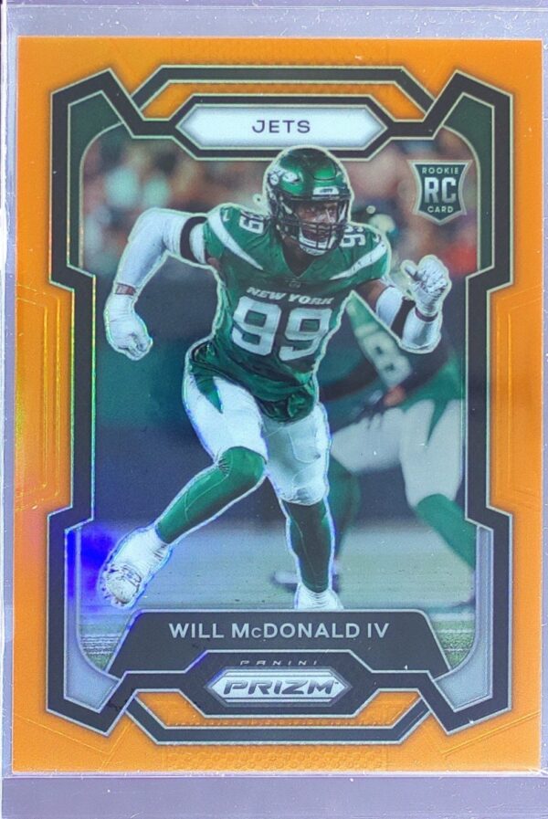 2023 Prizm Will McDonald IV Orange /249 RC #380 Jets