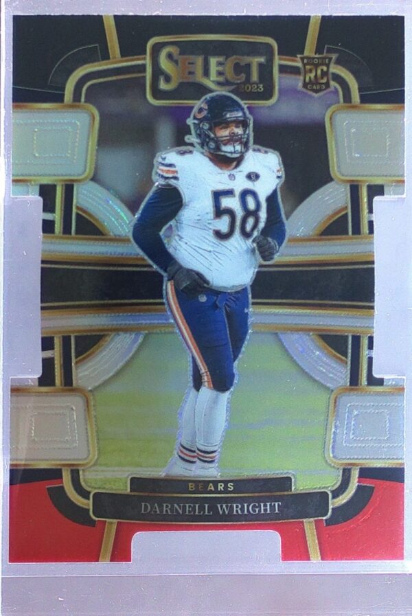 2023 Select Darnell Wright Black and Red Prizms Die Cuts RC #17 Bears