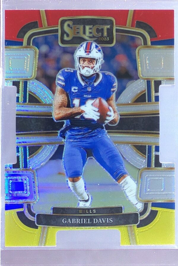2023 Select Gabriel Davis Red and Yellow Prizms Die Cuts #11 Bills