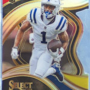 2023 Select Josh Downs Red and Yellow Prizms Die Cuts RC #251 Colts