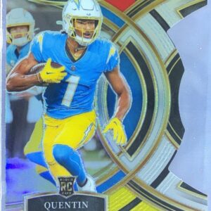 2023 Select Quentin Johnston Red and Yellow Prizms Die Cuts RC #196 Chargers