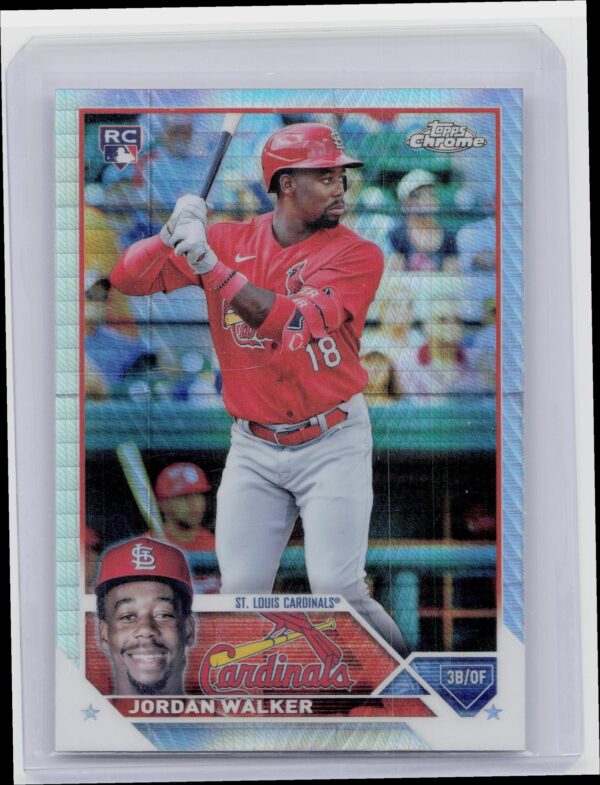 2023 Topps Chrome Jordan Walker Prism Refractor #209 Cardinals