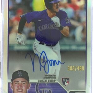 2023 Topps Chrome Nolan Jones Auto /499 #RA-NJ Rockies Rookie Refractor Auto