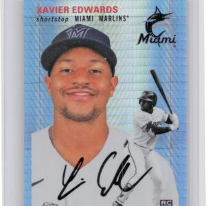 2023 Topps Chrome Platinum Anniversary Xavier Edwards Blue Prism Refractor #149