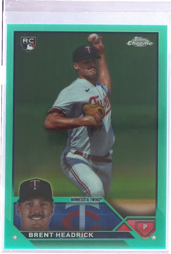 2023 Topps Chrome Update Brent Headrick Aqua /199 RC #USC188 Twins