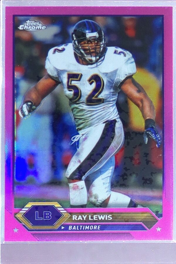 2023 Topps Composite Ray Lewis Topps Chrome Pink Refractor #20 Ravens