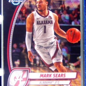 2024-25 Bowman University Chrome Mark Sears Black Wave Refractor RC #99 Tide