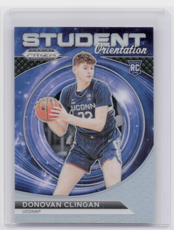 2024-25 Panini Prizm Draft Picks Donovan Clingan RC #10 Student Orientatation