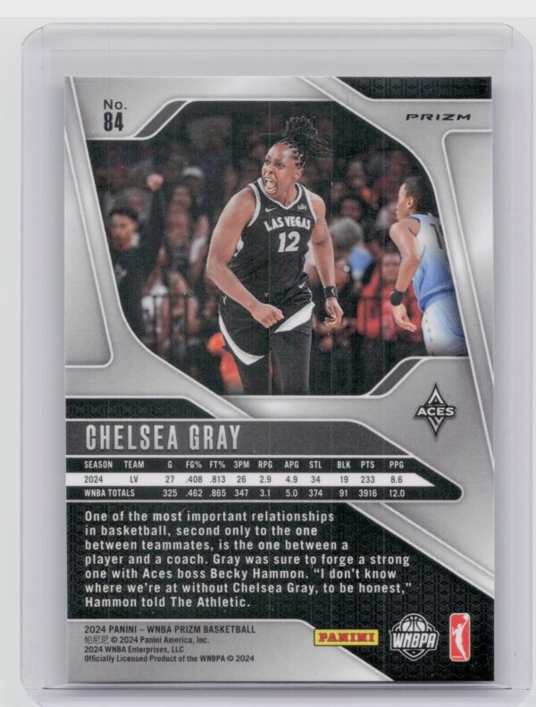 2024-25 Panini Prizm WNBA Chelsea Gray Ice Prizms #84 Aces - Image 3