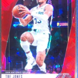 2024-25 Prizm Tre Jones Prizms Red Ice #61 Spurs