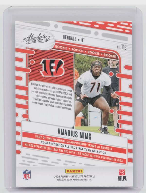 2024 Absolute Amarius Mims RC 118 Bengals - Image 3