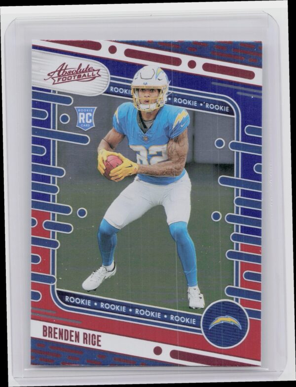 2024 Absolute Brenden Rice Red and Blue RC #199 Chargers