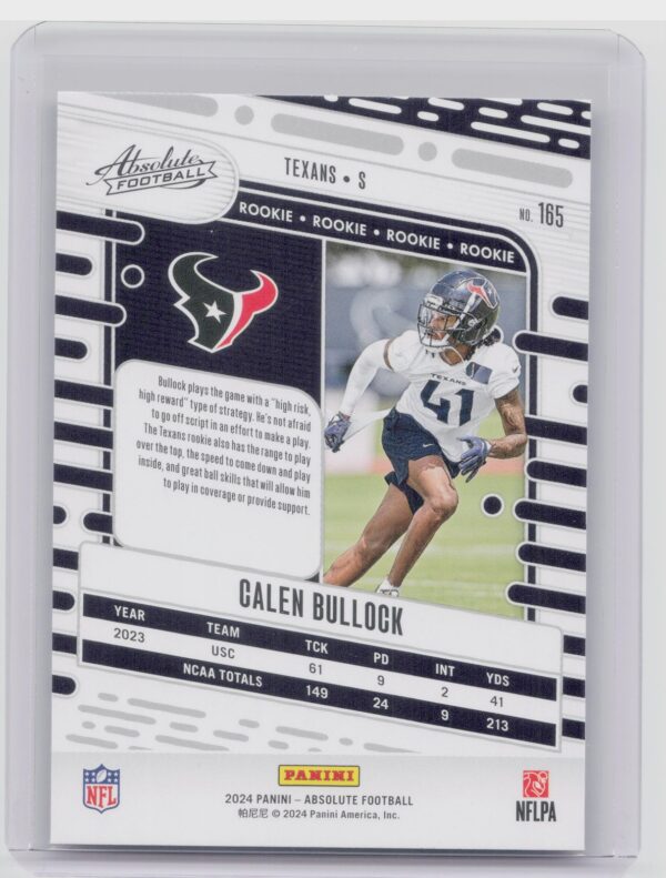 2024 Absolute Calen Bullock RC 165 Texans - Image 3