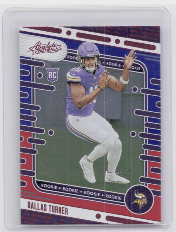 2024 Absolute Dallas Turner Red and Blue RC #117 Vikings