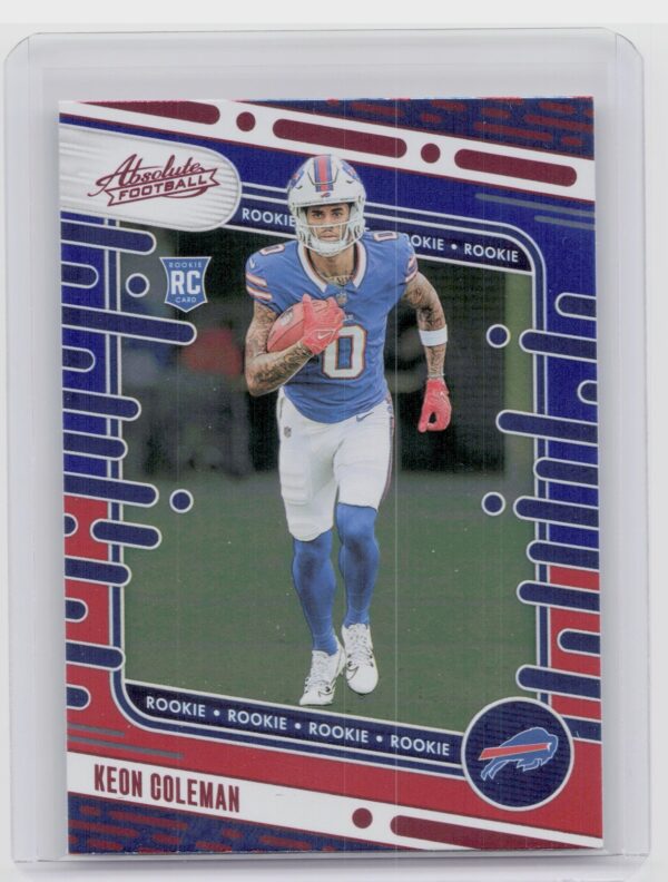 2024 Absolute Keon Coleman Red and Blue RC 133 Bills