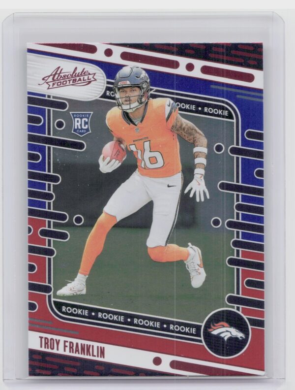 2024 Absolute Troy Franklin Red and Blue RC 178 Broncos
