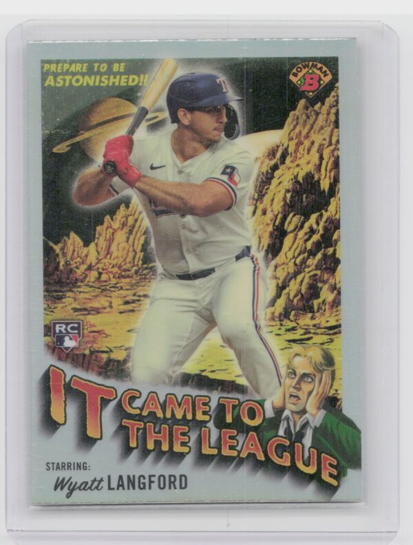 2024 Bowman Chrome Wyatt Langford RC #IT-9 Rangers It Came to the League