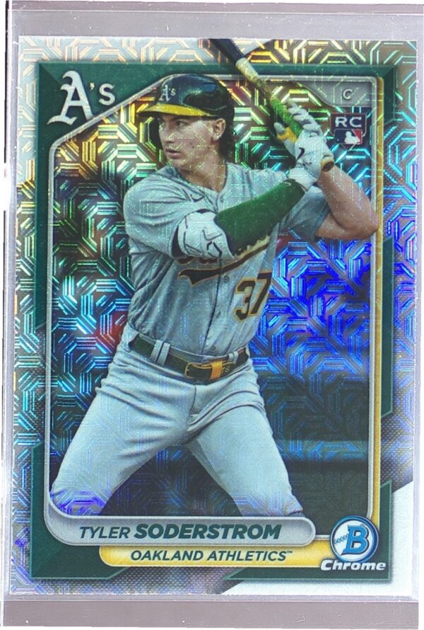 2024 Bowman Tyler Soderstrom Chrome Mojo Refractors RC #15 Athletics