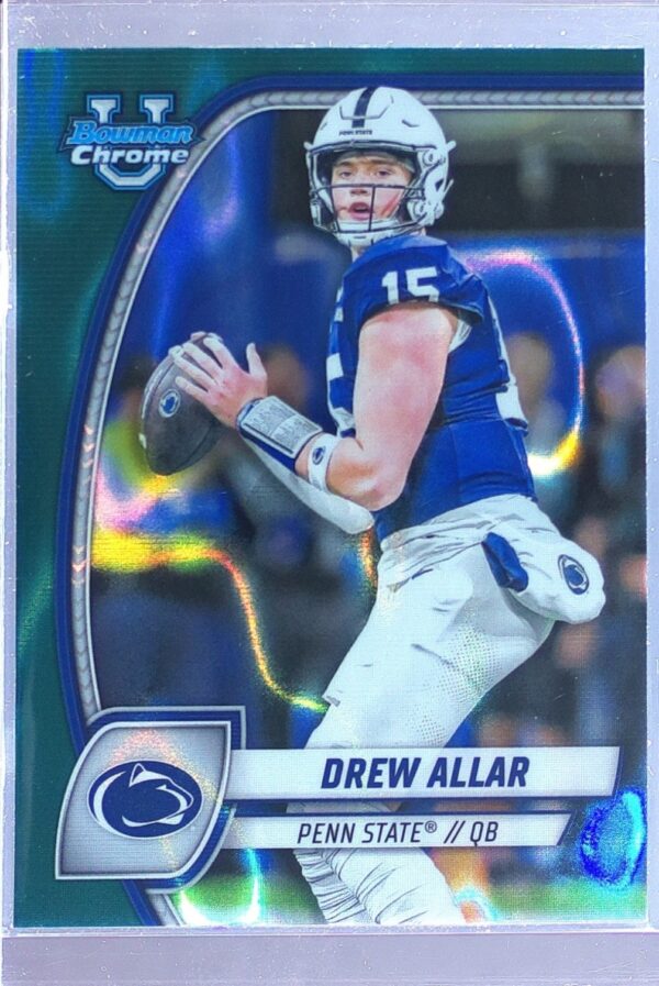 2024 Bowman University Chrome Drew Allar Teal Lava Refractor RC 4 Lions