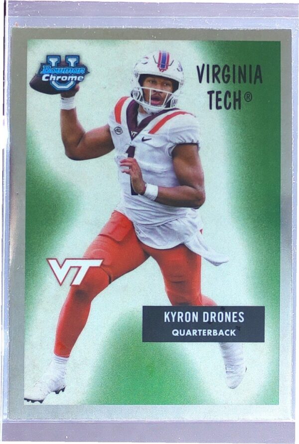 2024 Bowman University Chrome Kyron Drones #55B-22 Hokies 1955 Bowman Football