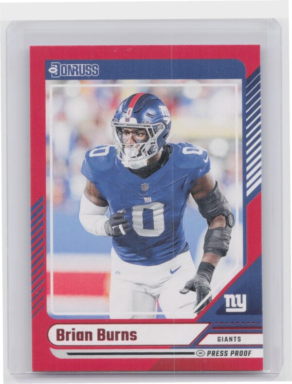 2024 Donruss Brian Burns Press Proof Red 14 Giants
