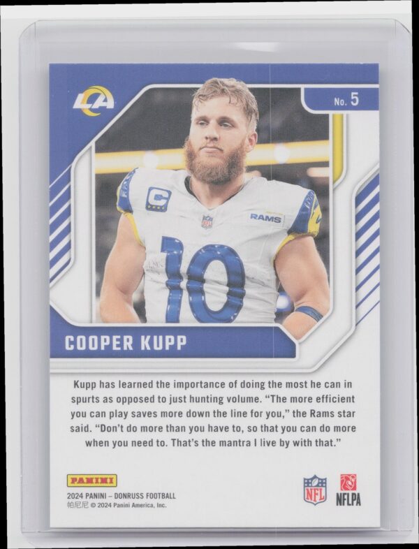 2024 Donruss Cooper Kupp 5 Rams The Elite Series - Image 3