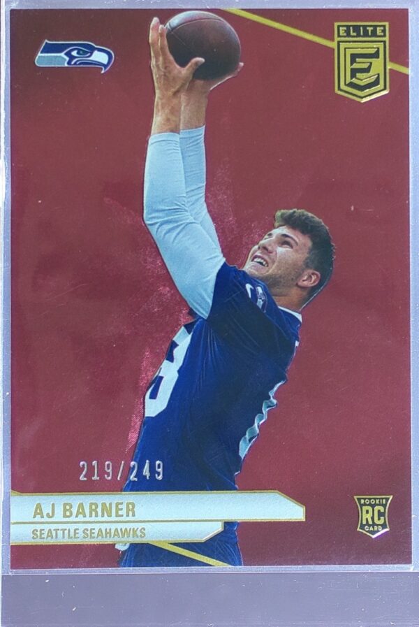 2024 Donruss Elite A.J. Barner Maroon /249 RC 132 Seahawks