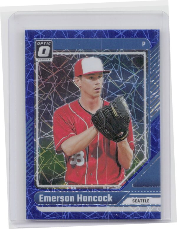 2024 Donruss Emerson Hancock Optic Blue Velocity Prizm #11 Mariners