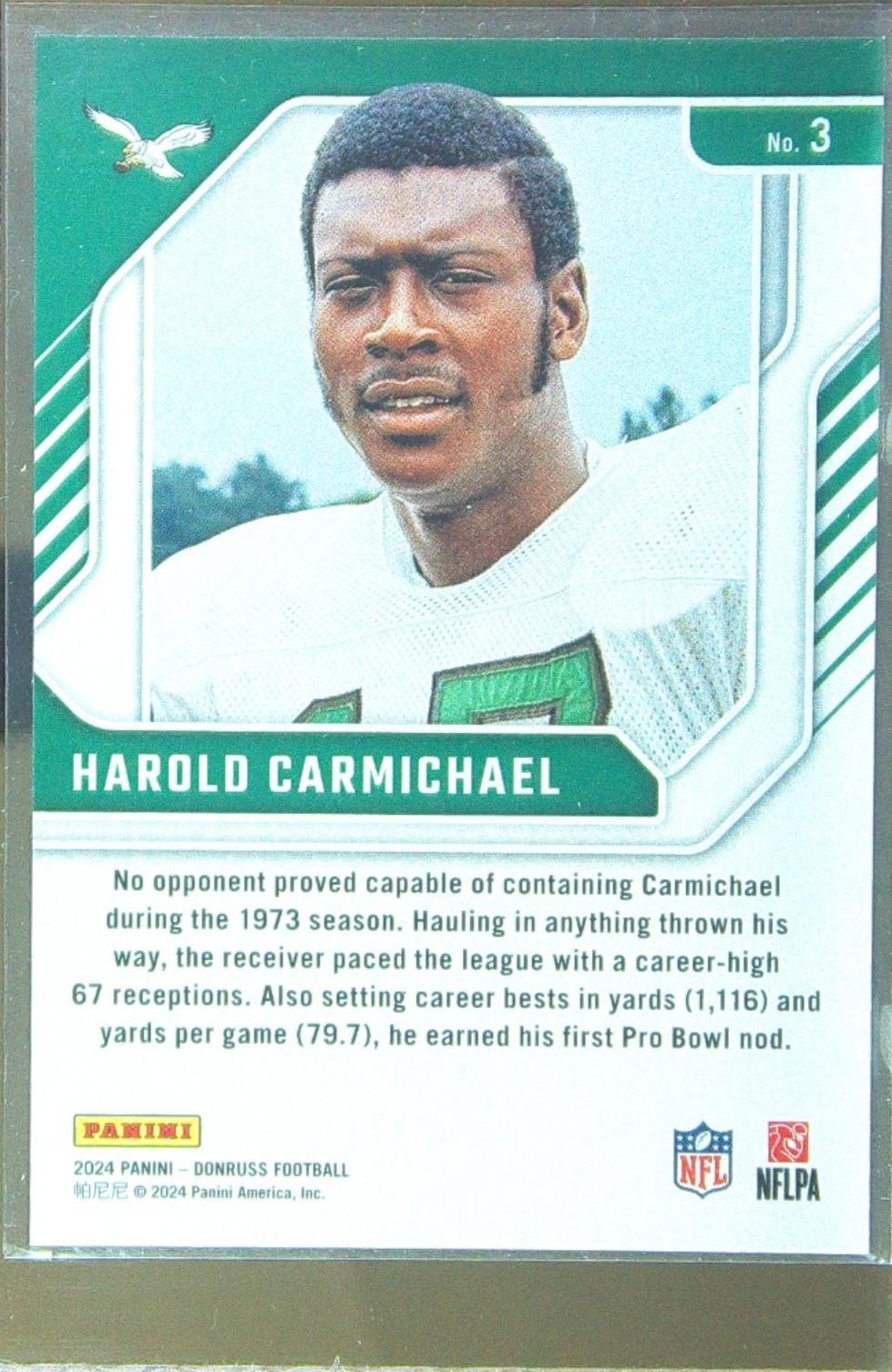 2024 Donruss Harold Carmichael #3 Eagles Legend Series - Image 3
