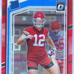 2024 Donruss Jared Wiley Optic Rated Rookies Preview Red Pandora RC 387 Chiefs