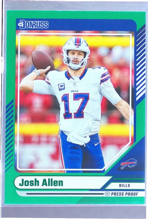 2024 Donruss Josh Allen Press Proof Green #300 Bills