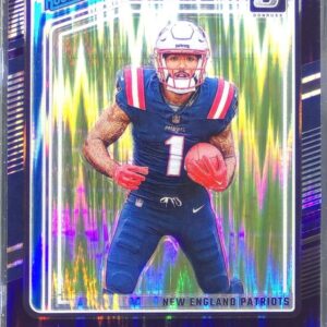 2024 Donruss Optic Ja'Lynn Polk Purple Shock RC #240 Patriots